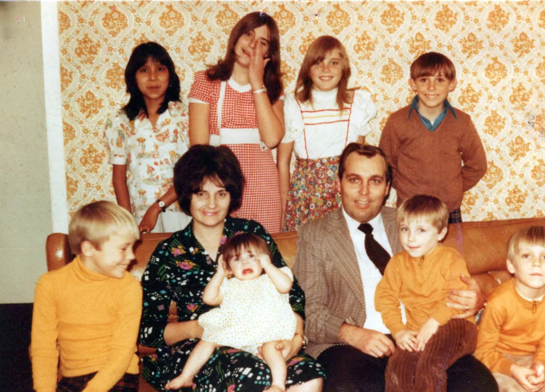 Matthews family gathered together in an archive photograph